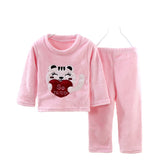 Kid Baby Boy Girl Flannel Autumn Winter Plush Thickened Pajamas