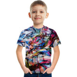 Kid Boy 3D Printed Fashion Short Sleeve T-Shirt Tops