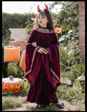 Halloween Costume Kids Vintage Court Style Vampire Witch Costume Little Red Riding Hood
