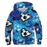 3-12Y Kid Boy World Cup Cartoon Football Spring Autumn Casual Hoodie