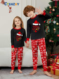 Family Matching Christmas Letters Snowflake Parent-child Printed Loungewear Pajamas