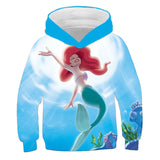 1-12T Kid Baby Girl Mermaid 3D Digital Printing Hoodie