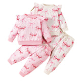 Baby Girl Cute Butterfly Print 2 Pcs Set Suit