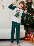 Family Matching Santa Claus Letters Christmas Parent-child Print Loungewear Pajamas