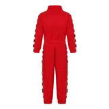 3-10Y Kid Boy Red Blue One-piece Plaid Track Racing Suit