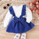 Infant Baby Girl Spring Autumn Cute Bow Dress