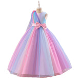 Kid Girl Sleeveless Banquet Party Mesh Princess Dresses