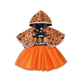 Baby Girl Autumn Winter Halloween Pumpkin Letter Sleeveless Dress