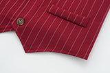 6M-5T Kid Baby Boys Handsome Gentleman Striped Suit 4 Pcs Set