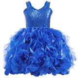 3-10T Kid Girl Rainbow Mesh Princess Halloween Ballet Dresses