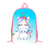 Kid School Season Pink Cartoon Unicorn Backpack Student Bag