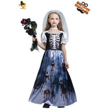 Halloween Kids Ghost Bride Play Costume Cosplay Costume COS Costume Stage
