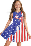 Independence Day 250th Anniversary Flag Print Girl Vest Dress