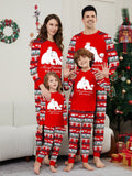 Family Matching Christmas Parent-child Polar Bear Print Pajamas Loungewear