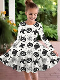 Christmas Crew Neck Dress Girls Korean Version Fashion Foreign Style Long Sleeve Snowflake