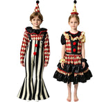 4-12Y Kid Boy Girl Halloween Carnival Clown Cosplay Uniforms