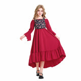 4-12T Kid Girls Medieval Victorian Renaissance Ruffle Dresses