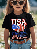 Anniversary Independence Day Commemorative Kid Boys Girls Short Sleeve T-Shirts