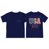 Kid Boy Girl Crew Neck Top Fashion Comfortable Independence Day T-shirt