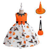 Halloween Dress Pumpkin Witch Cos Cartoon Dress Festival Costume
