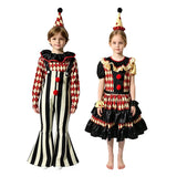 4-12Y Kid Boy Girl Halloween Carnival Clown Cosplay Uniforms