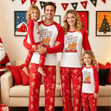 Family Matching Christmas Parent-child Pajamas Printed Fashion Long-sleeved Loungewear Set