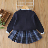 1-6T Kid Baby Girls Sweater Cartoon Rabbit Princess Knitted 2 Pcs Set