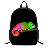 Kid Student  Schoolbag Cute Parrot Print Animal  Backpack 16 Inch