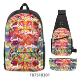 Kid Student Backpack Computer Bag Three Piece Set