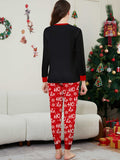 Family Matching Christmas Letters Snowflake Parent-child Printed Loungewear Pajamas