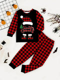 Flame Retardant and Fireproof Fabric Children's Long-sleeved Pajamas Set Loungewear