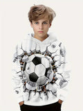 2-12T Kid Boys Long-sleeved Ball Print Leisure Sports Suit 2 Pcs Set