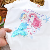 Kid Girl Summer Short-sleeved Mermaid Cotton T-shirt Top