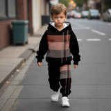 New Handsome Comfortable Casual Fashion Simple Hooded Sweater Trousers Suit