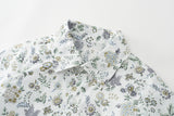 6M-5T Kid Baby Boys Floral British Style Birthday Suit 4 Pcs Set
