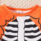 1-6Y Kid Baby Girl Halloween Cartoon Skull Funny Suits 2 Pcs Set
