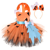 1-12T Kid Baby Girl Crazy Primal Halloween Dresses Cosplay Costume