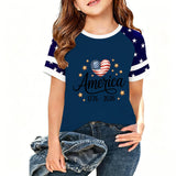 Kid Boy Girl USA Independence Day 250th Anniversary Casual  Loose T-Shirt Top