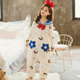 Kid Girls Autumn Cotton One-piece Spring Autumn Pajamas