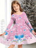 Girls Dress Romantic Color Playful Cartoon Cute Girls Dress