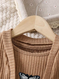INS Girls Autumn Fashion Vest Pants Solid Color Long Sleeve Jacket Children's Casual Fashion Suit
