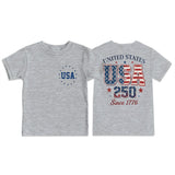 Kid Boy Girl Crew Neck Top Fashion Comfortable Independence Day T-shirt