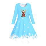 3-10Y Kid Girl  Christmas New Year Long Sleeve Dresses