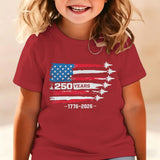 Kid Girl Boy 250th Anniversary Independence Day Printed Comfortable Casual T-Shirt