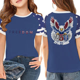 Kid Girl USA Independence Day 250th Anniversary Summer T-Shirt Tops