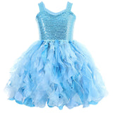 3-10T Kid Girl Rainbow Mesh Princess Halloween Ballet Dresses