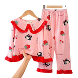 Kid Baby Girl Boy Long Sleeve Doll Cartoon Suit Pajamas