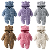 0-18M Baby Infant Fleece Autumn Winter Romper Outerwear