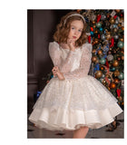 Kid Baby Girl Light Luxury Princess Birthday Pompous Flower Piano Dresses