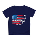 Kid Girl Boy 250th Anniversary Independence Day Printed Comfortable Casual T-Shirt